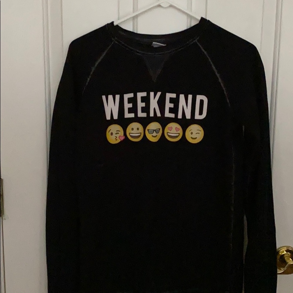 Black emoji sweatshirt NWOT